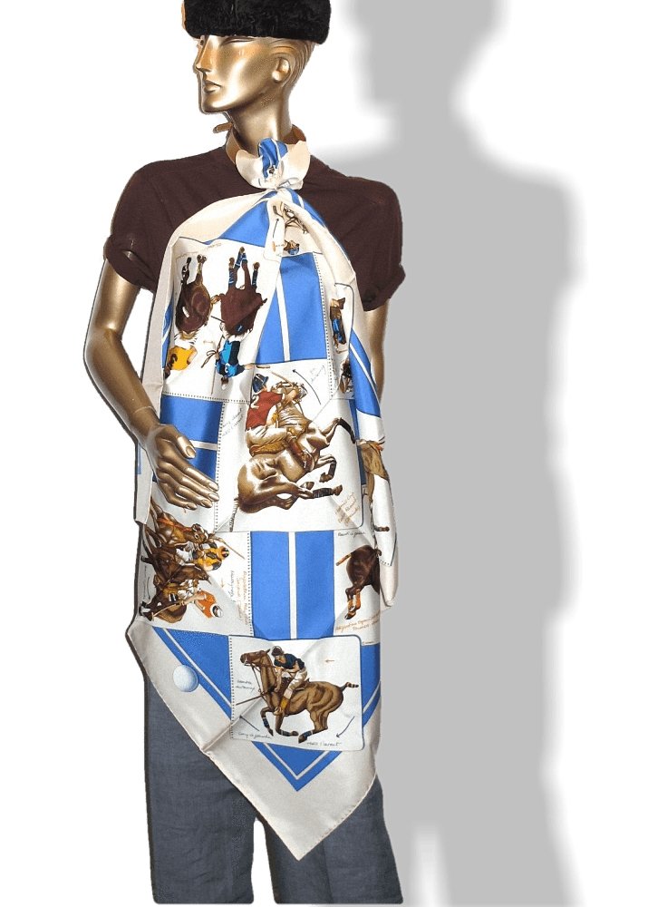 Hermes Le Monde du Polo Cup Palm Beach Blanc Matt Overlay Twill 90