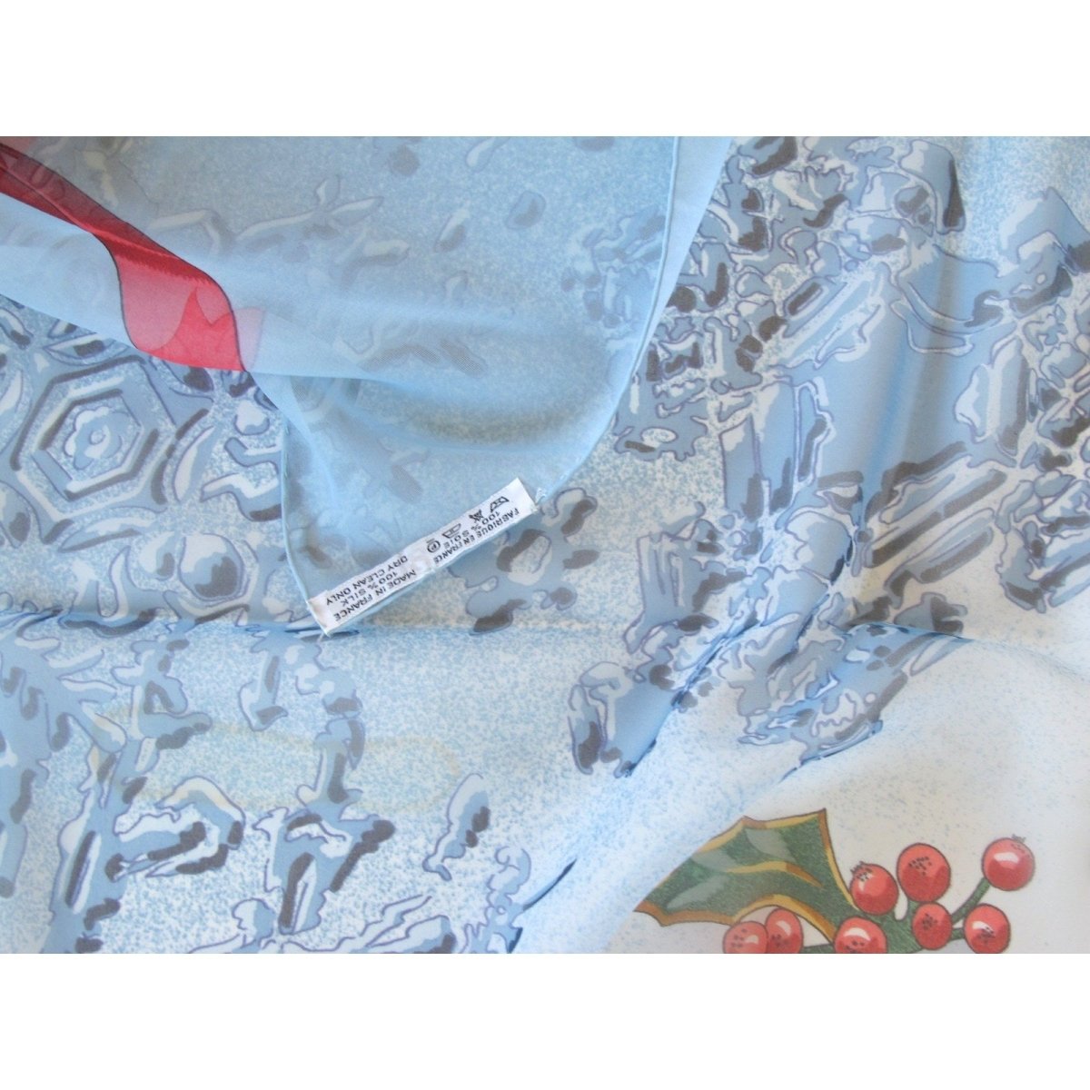 Hermes Neige d'Antan by Caty Latham Mousseline Chiffon Shawl 140