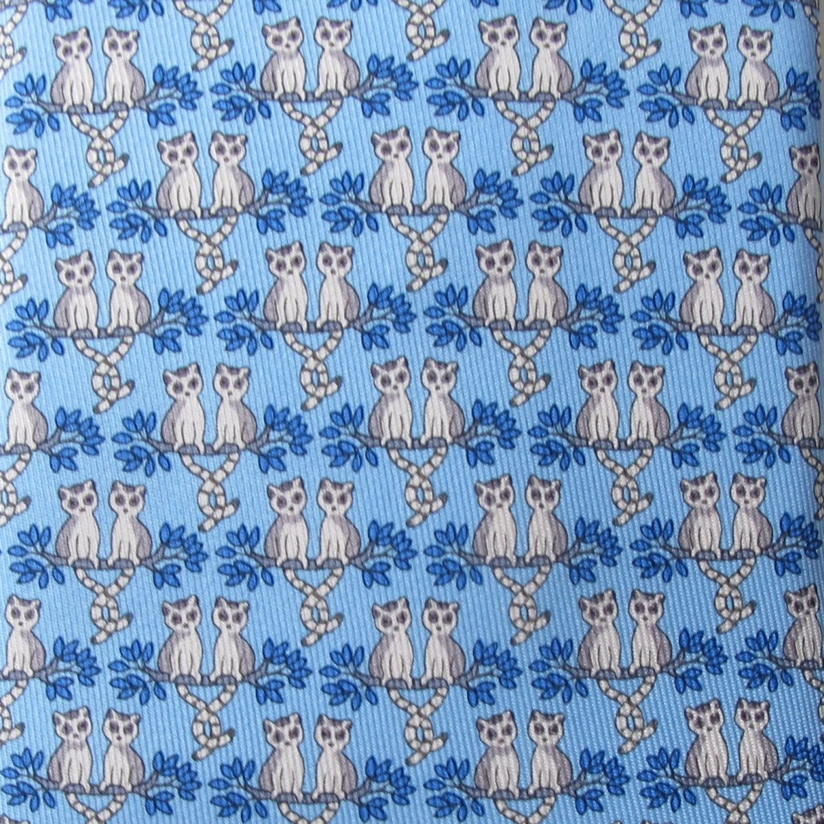 Hermes Cats CHATS Twill Silk Tie 625891 SA