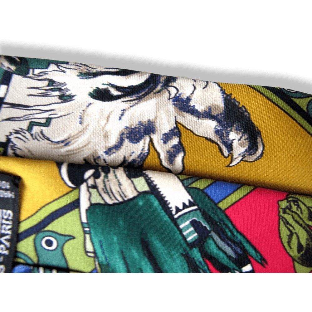 Hermes Kachinas by Kermit Oliver Twill Silk Tie