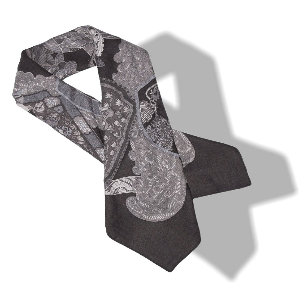 Hermes 1991 Dark Grey Marron L' Art des Steppes