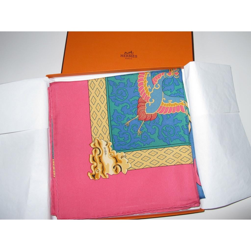 Hermes 1991 Rose Indien Nikko Twill 90 New in Box!