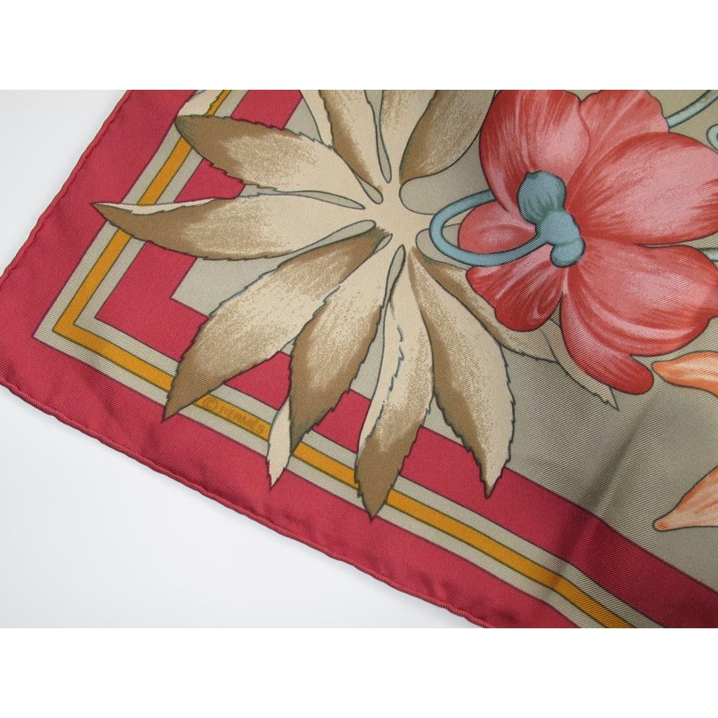 Hermes 1992 Ancient Bronze Palette Fleurs d'Hellade Twill 90, Box! - poupishop
