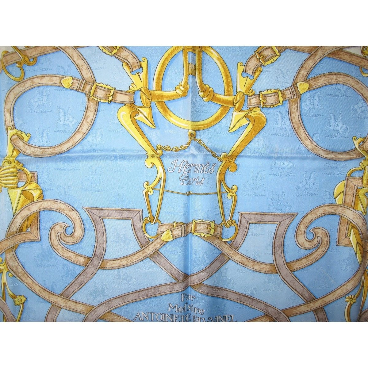 Hermes Instruction du Roy by Henri D'Origny Jacquard Twill Scarf 90