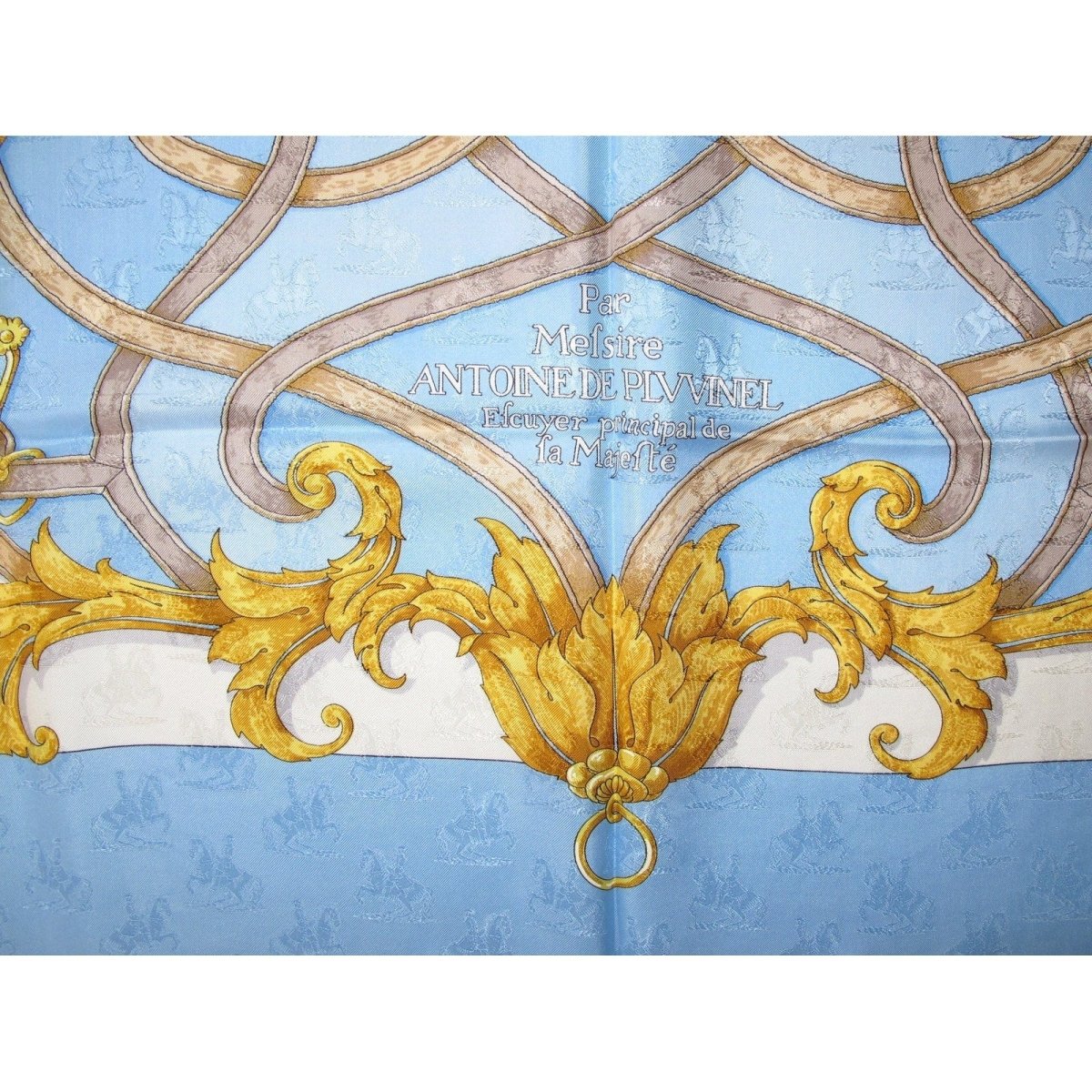 Hermes Instruction du Roy by Henri D'Origny Jacquard Twill Scarf 90