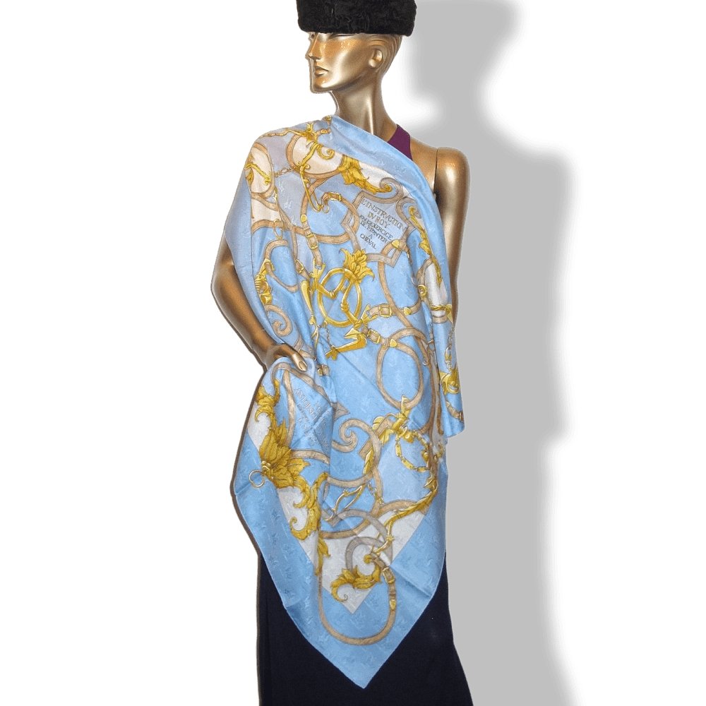 Hermes Instruction du Roy by Henri D'Origny Jacquard Twill Scarf 90