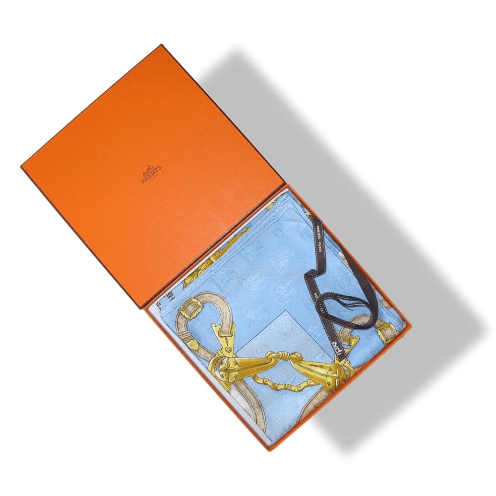 Hermes Instruction du Roy by Henri D'Origny Jacquard Twill Scarf 90