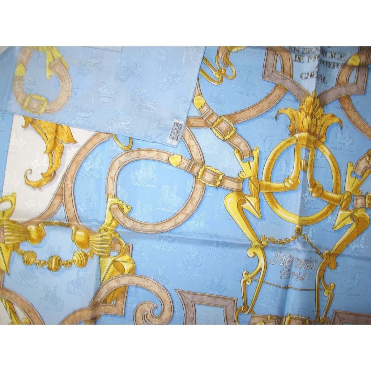 Hermes Instruction du Roy by Henri D'Origny Jacquard Twill Scarf 90