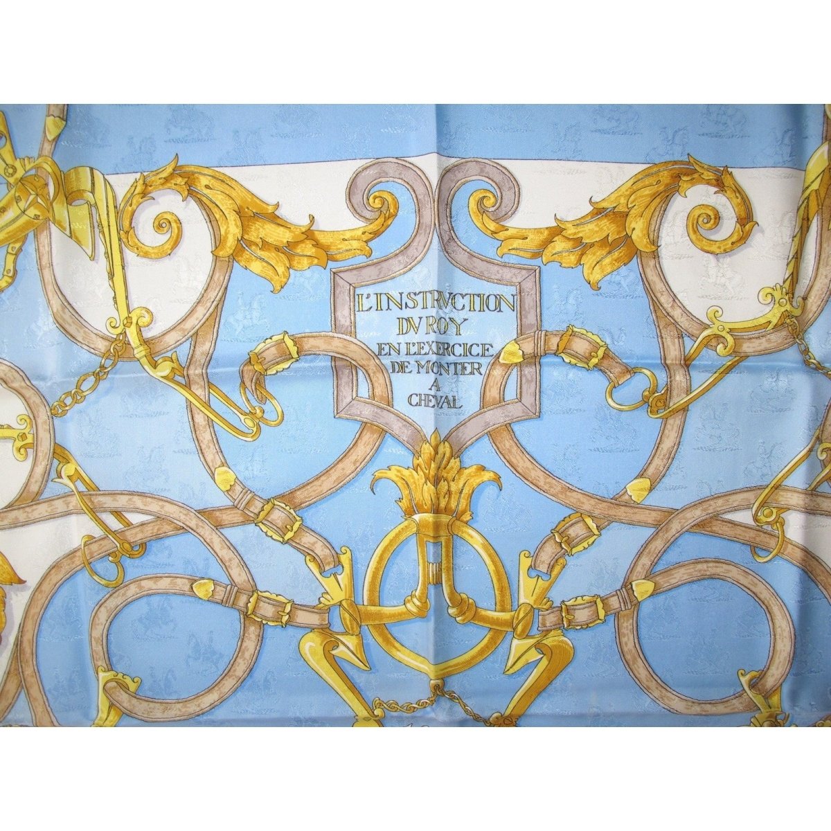 Hermes Instruction du Roy by Henri D'Origny Jacquard Twill Scarf 90