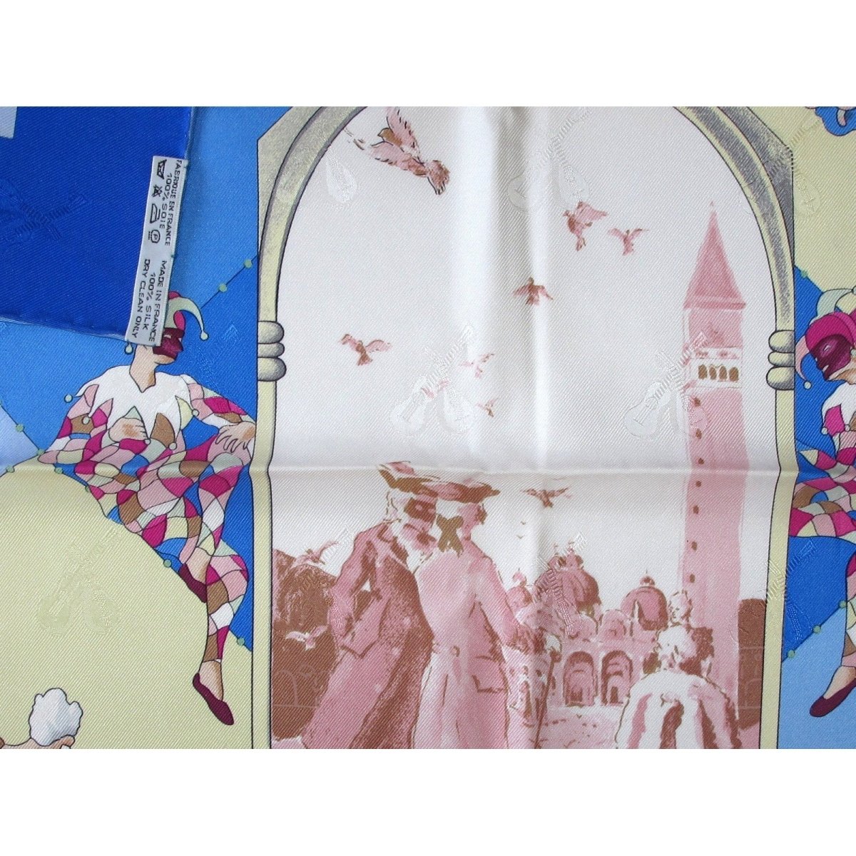 Hermes Le Carnaval de Venise First Issue Jacquard Weave of Mandolins Twill 90