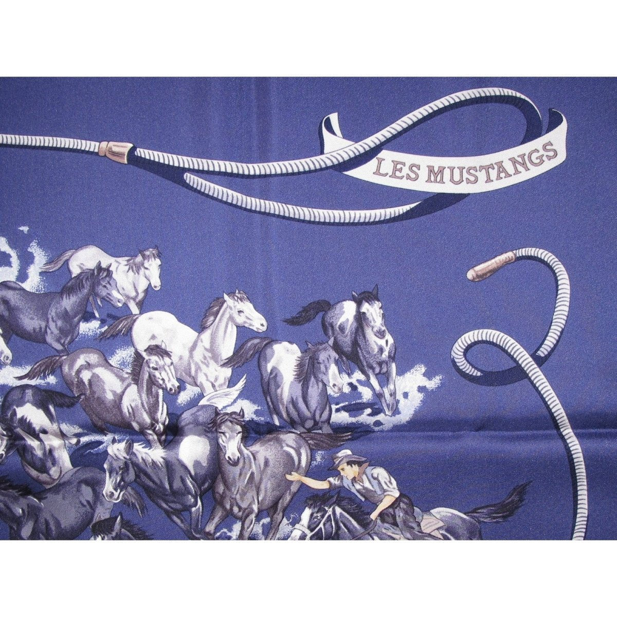 Hermes Les Mustangs by Robert Dallet Twill 90