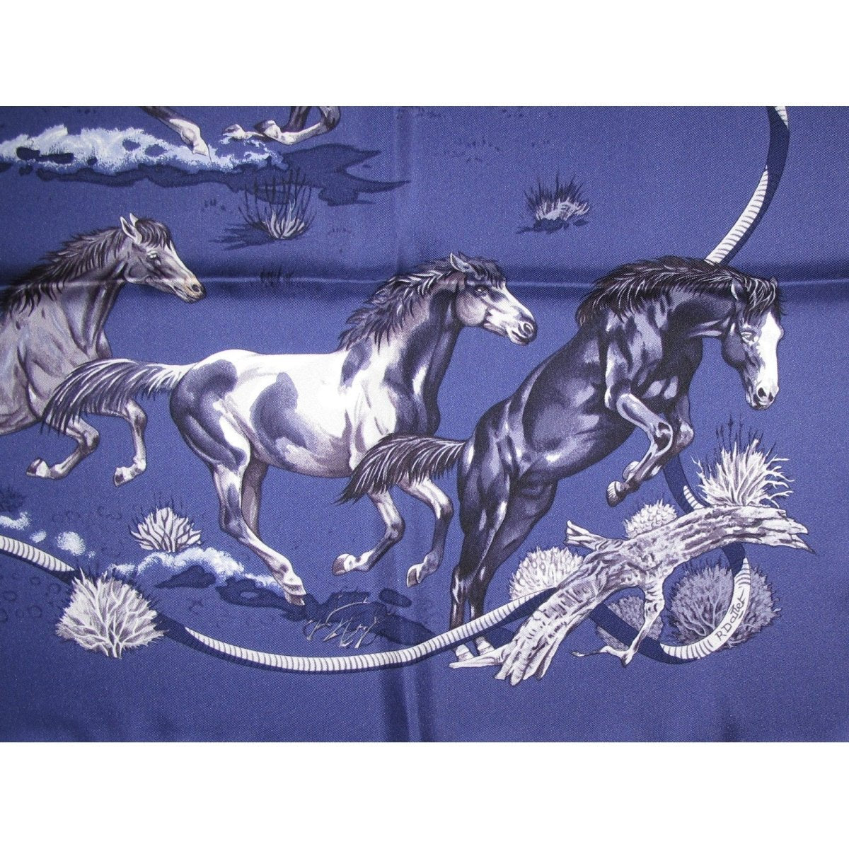 Hermes Les Mustangs by Robert Dallet Twill 90