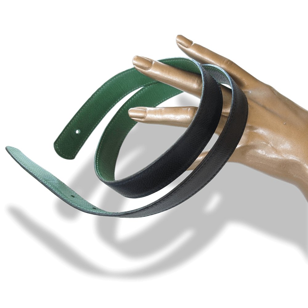 Hermes Green/Navy Reversible Strap Belt 24mm