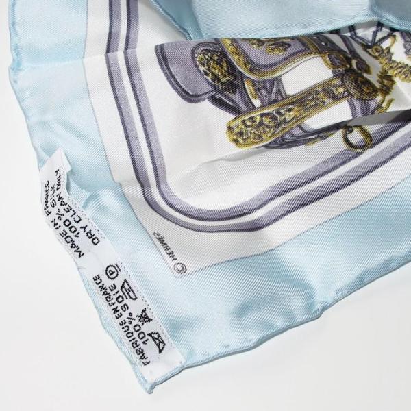 Hermes Blue Brides de Gala Bleuette Scarf 9"