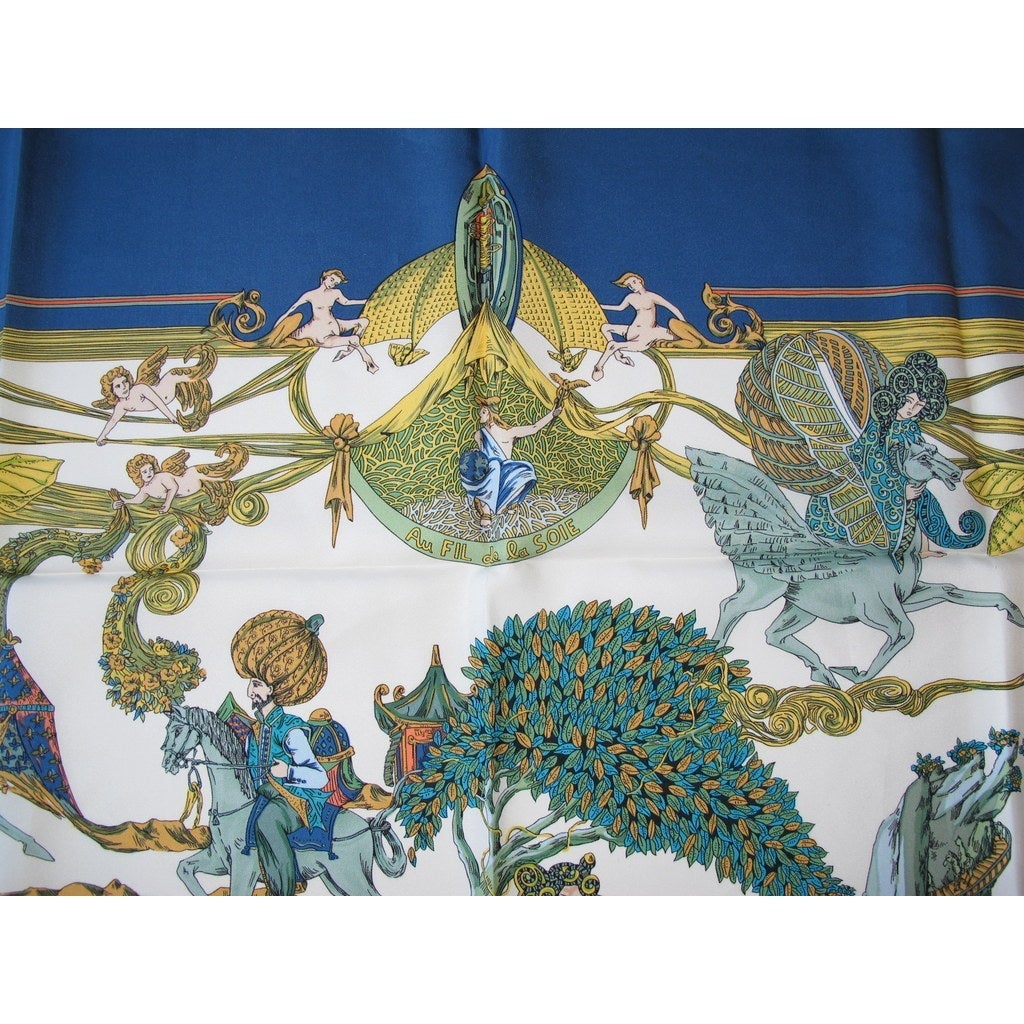 Hermes Au fil de la Soie scarf annie faivre