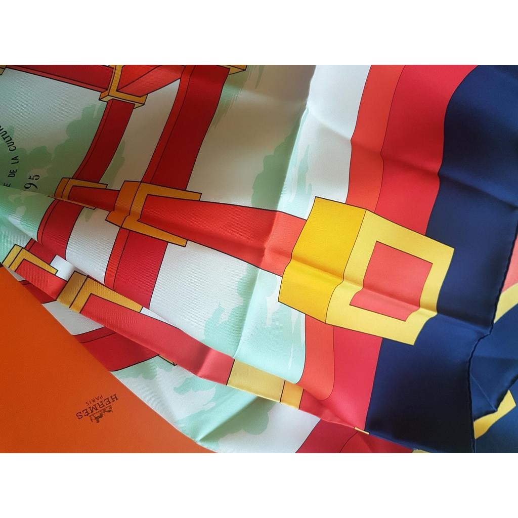 Hermes 1995 Special Issue Luxembourg Perspective Twill 90 New Box!