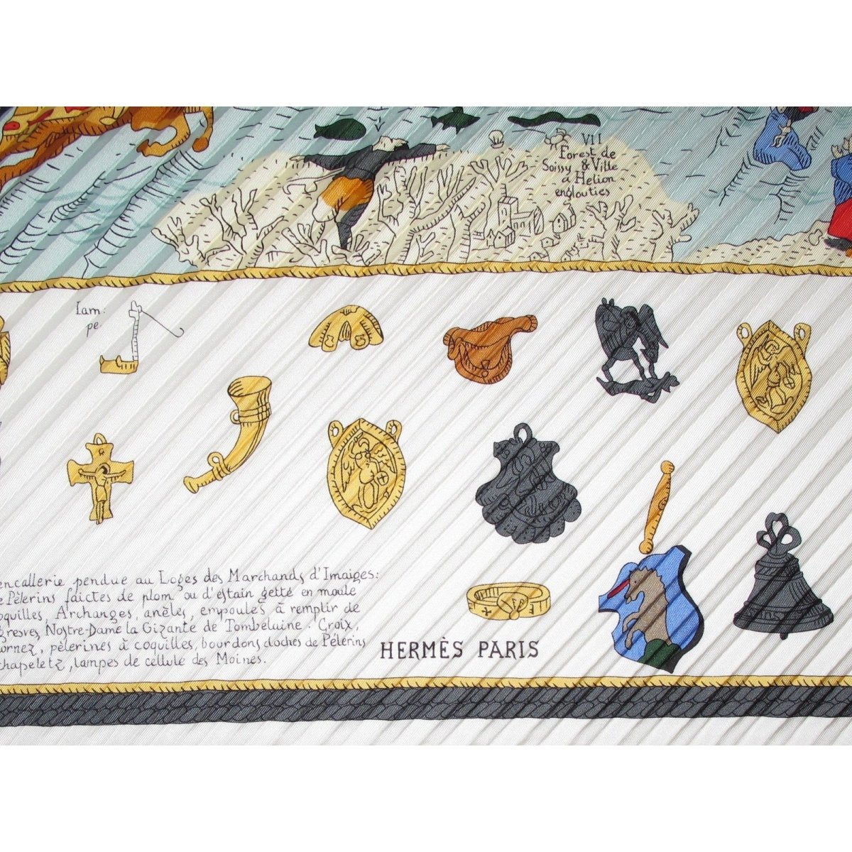 Hermes Mont Saint Michel Plisse Twill 90
