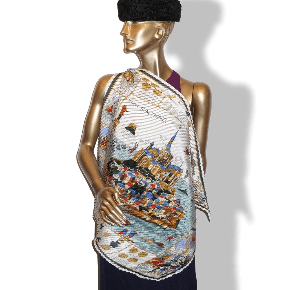 Hermes Mont Saint Michel Plisse Twill 90