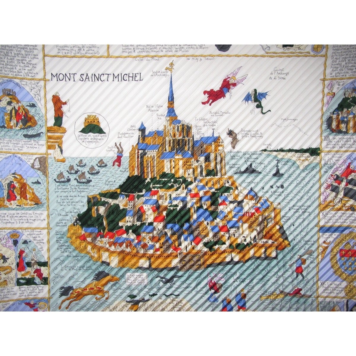 Hermes Mont Saint Michel Plisse Twill 90
