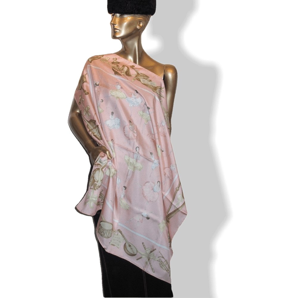 Hermes La Danse Blanc Matte Overlay Twill 90