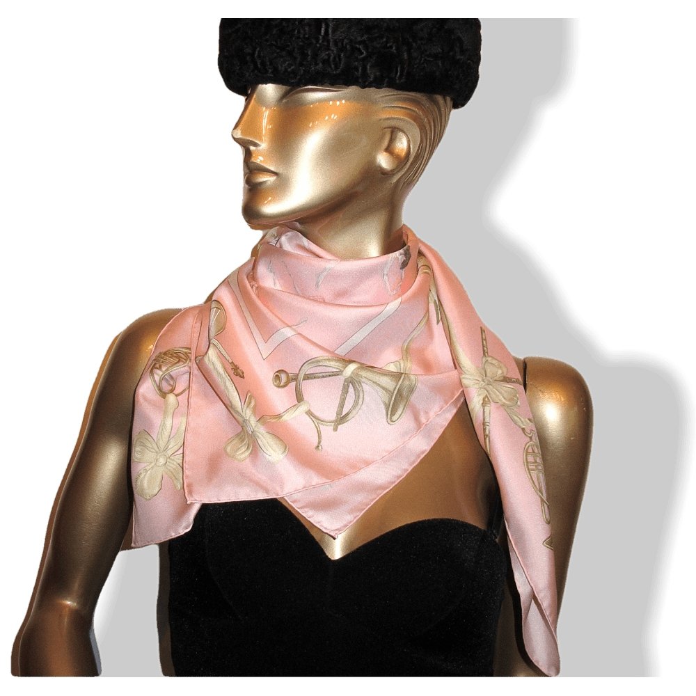Hermes La Danse Blanc Matte Overlay Twill 90