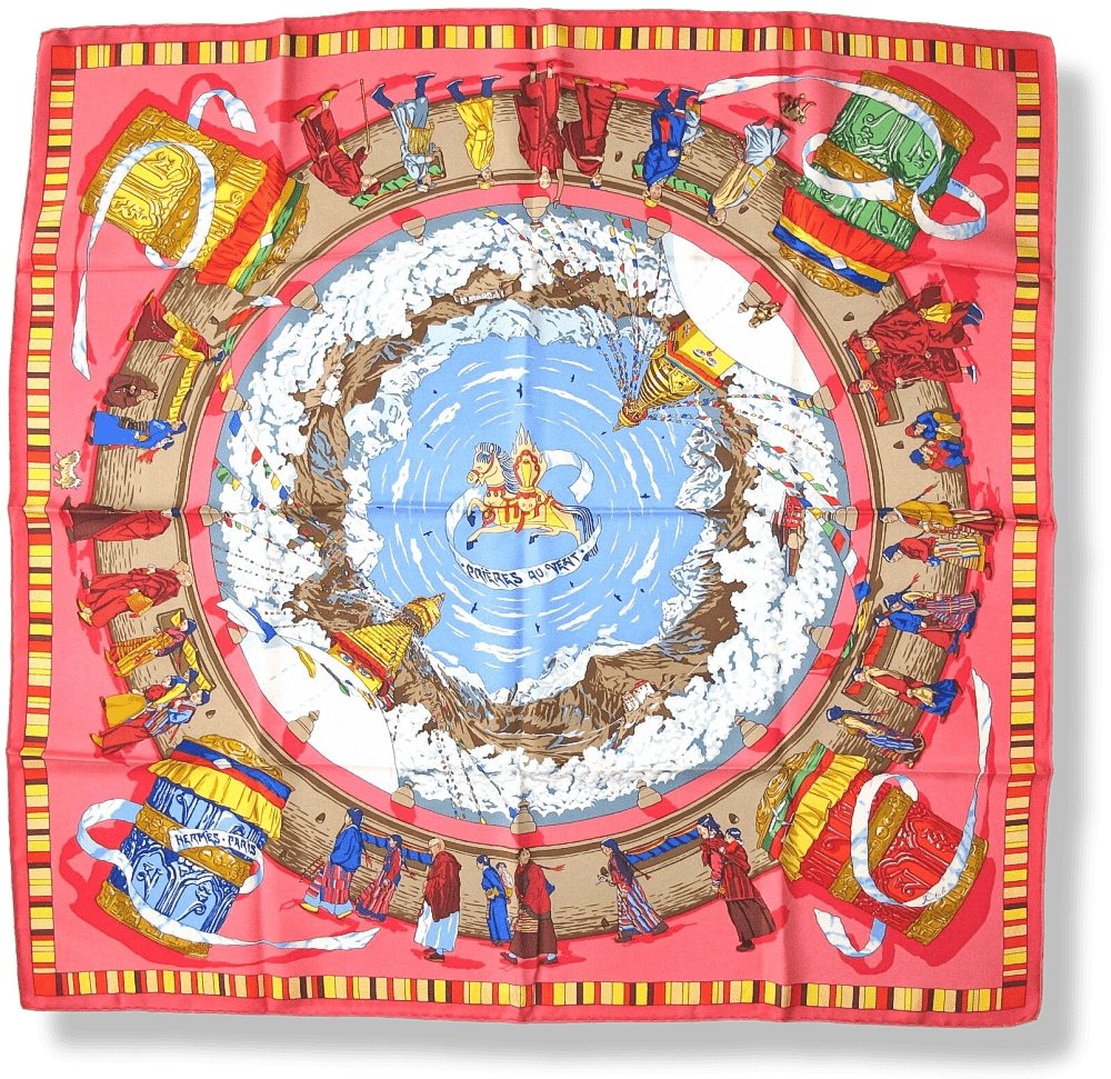 Hermes PRIERES AU VENT by Dimitri Rybal Twill 90