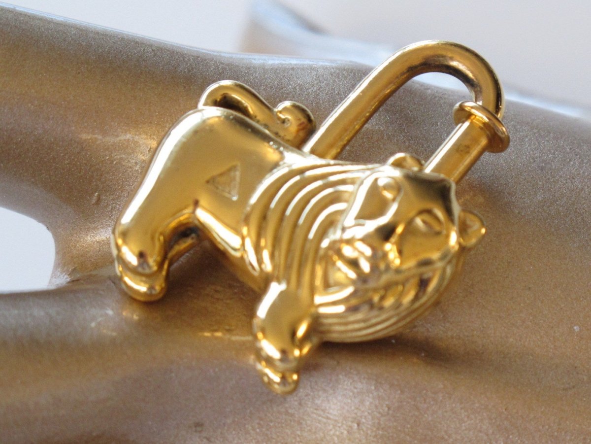 Hermes lion vintage bag charm