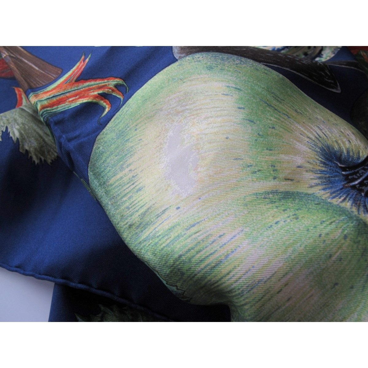 Hermes Citrouilles et Coloquintes by Valerie Dawlat with Blanc Matt Overlay Twill 90