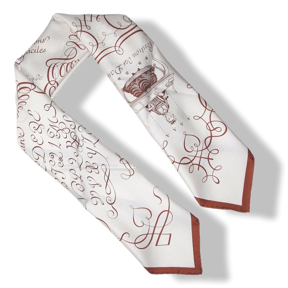 Hermes Callygraphy L'Art d'Ecrire Twill Silk 90