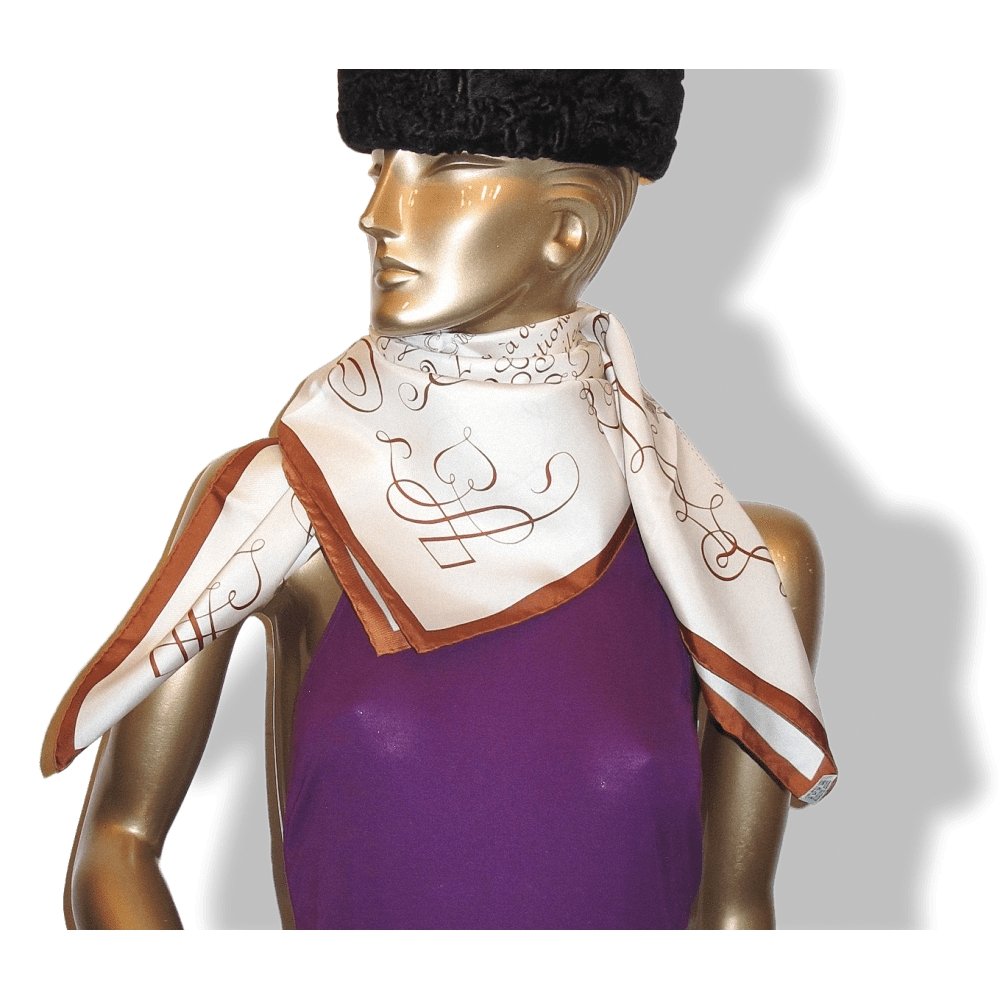 Hermes Callygraphy L'Art d'Ecrire Twill Silk 90