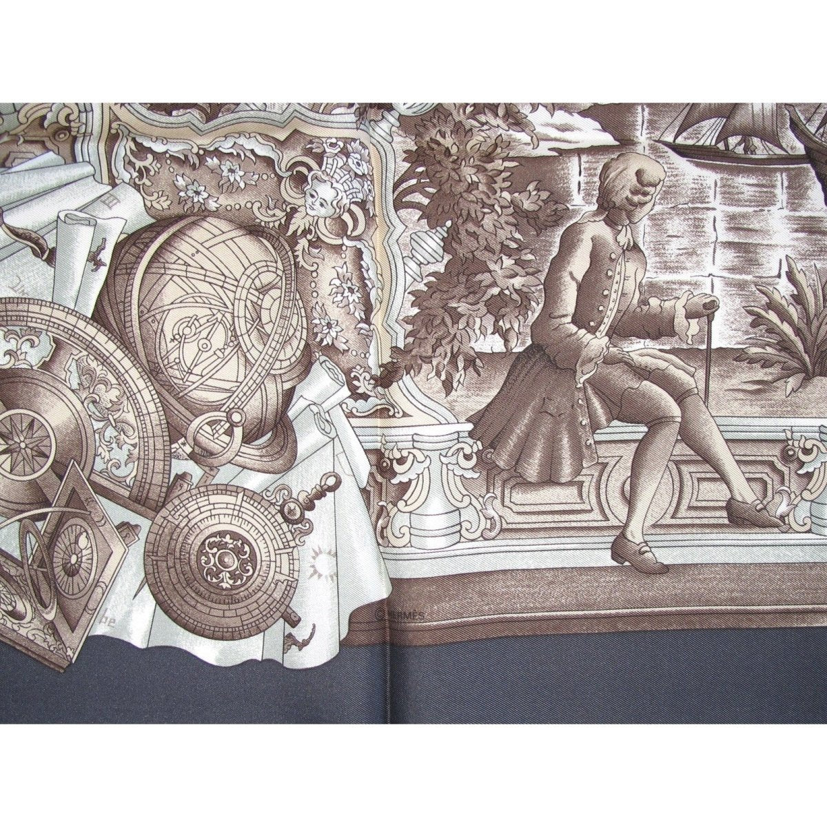 Hermes Azulejos by Catherine Bachet Twill Silk 90