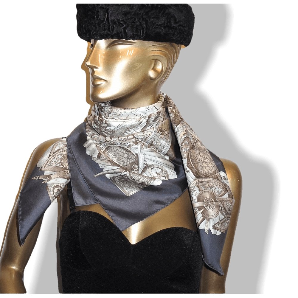 Hermes Azulejos by Catherine Bachet Twill Silk 90