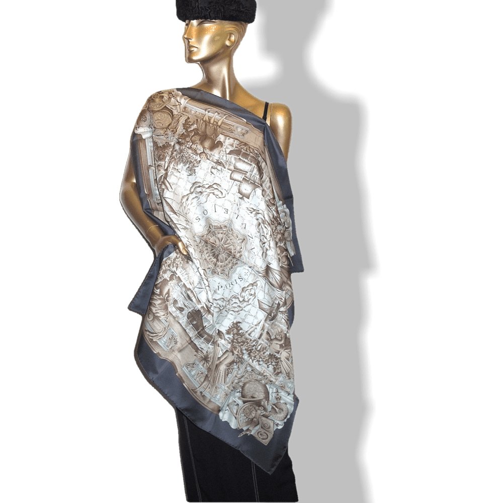 Hermes Azulejos by Catherine Bachet Twill Silk 90