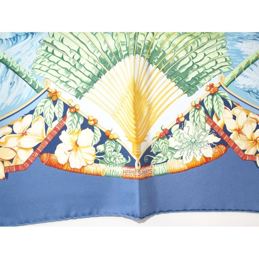 Hermes 2000 Blue/Green/Orange Aloha Twill 90, Box! - poupishop