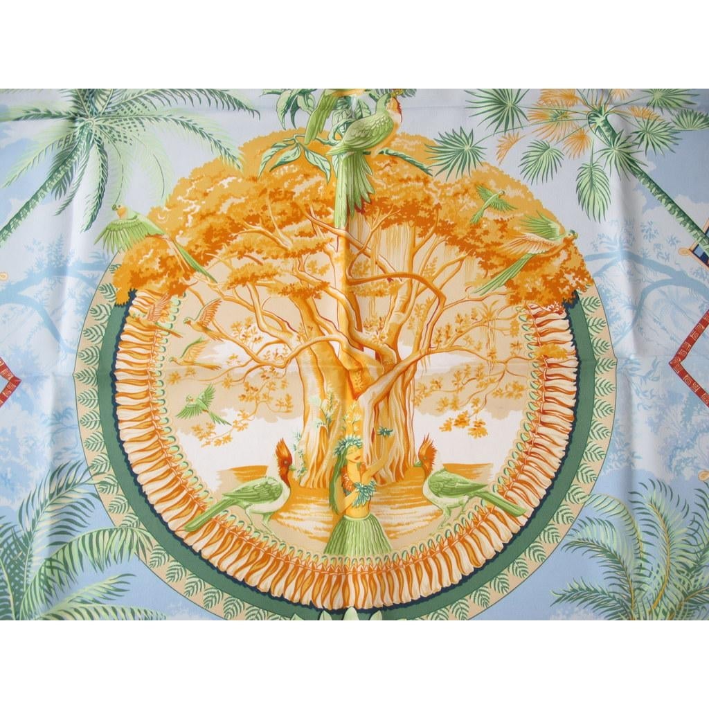 Hermes 2000 Blue/Green/Orange Aloha Twill 90, Box! - poupishop