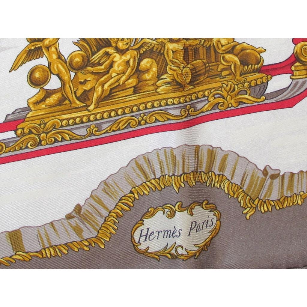 Hermes 2000 Etoupe Traineaux et Glissades Blanc Matte Overlay Twill 90, Box! - poupishop