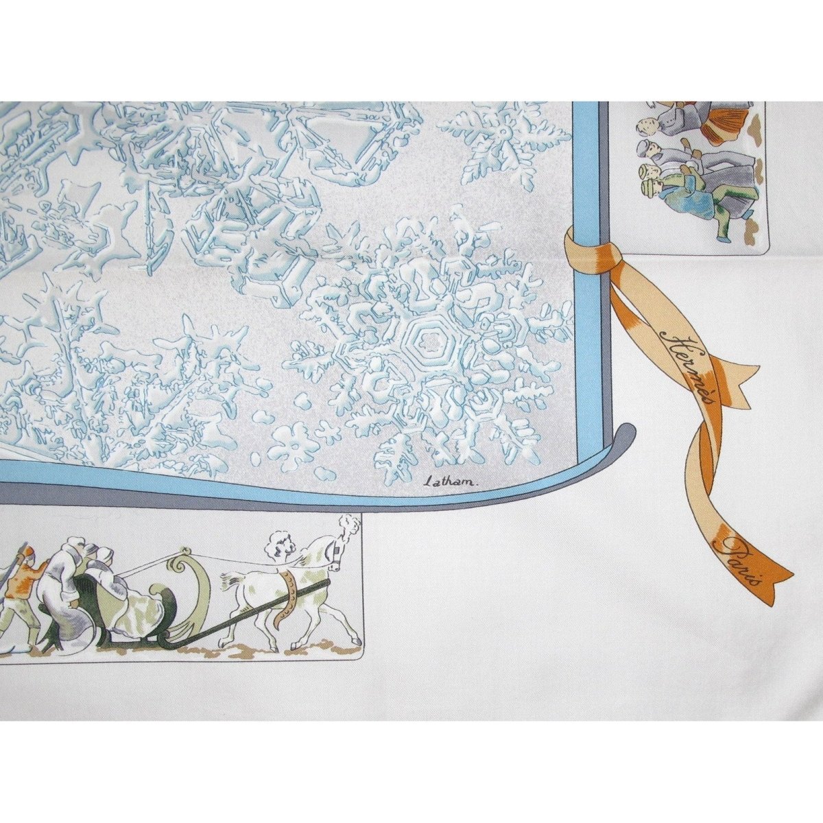 Hermes Neige D'Antan by Caty Latham Cotton scarf 70