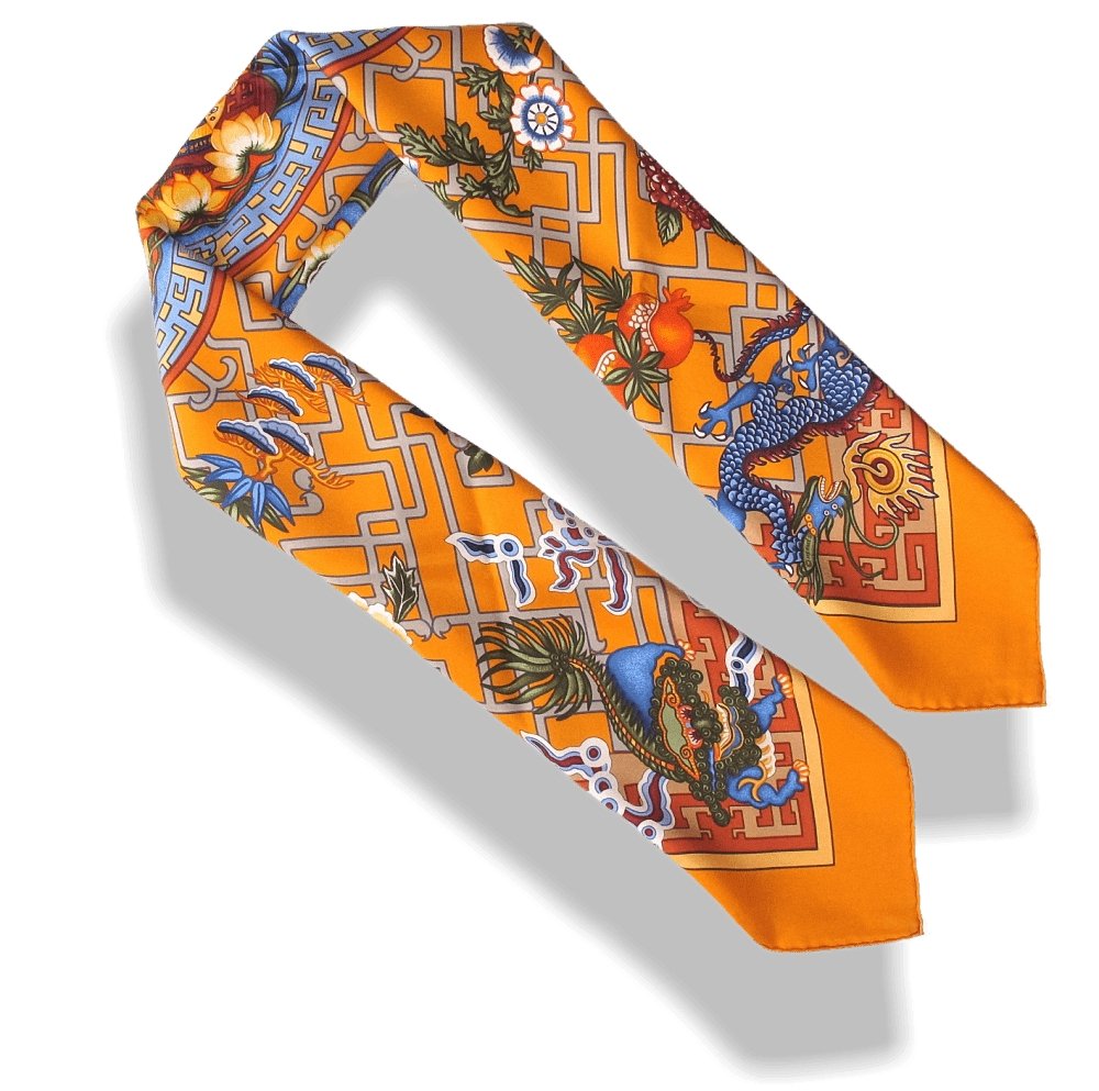 Hermes Turandot by N. Hidaka Blanc Matte Overlay Twill 90