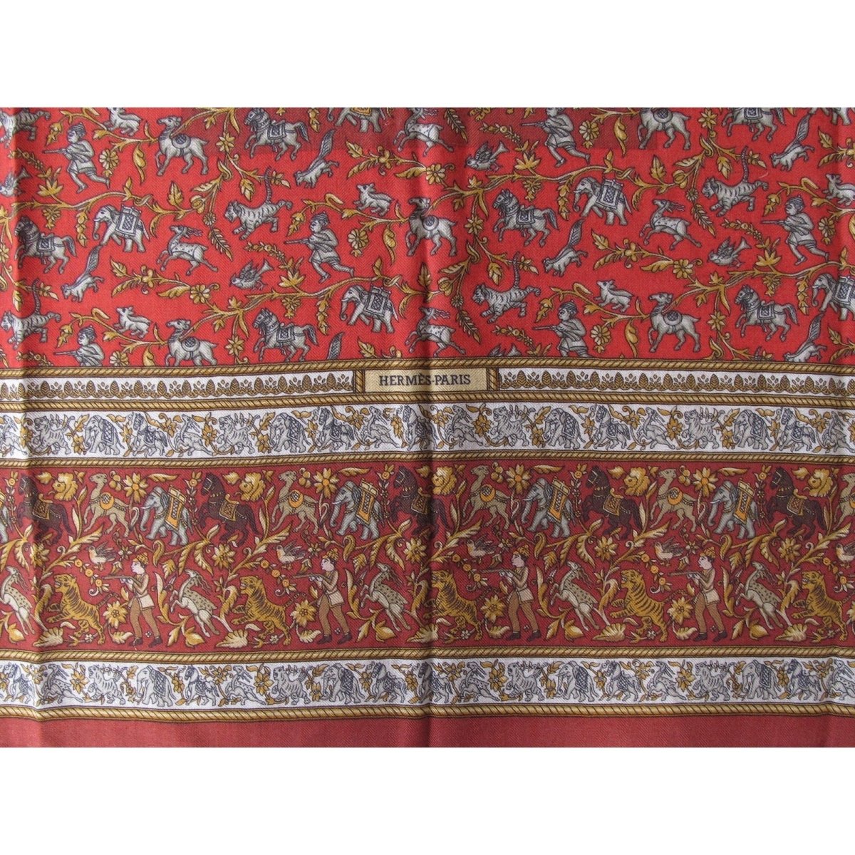 Hermes Chasse en Inde by Michel Duchene Cashmere 90