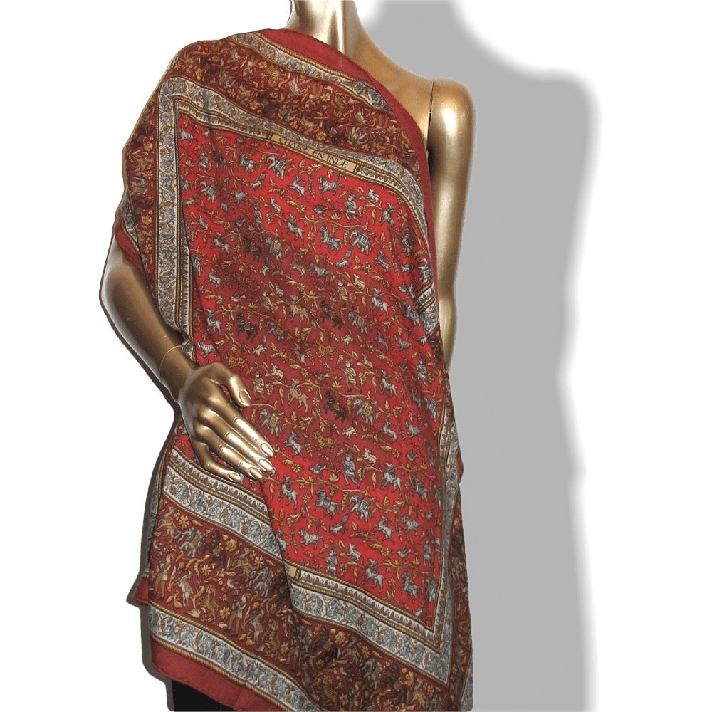 Hermes Chasse en Inde by Michel Duchene Cashmere 90