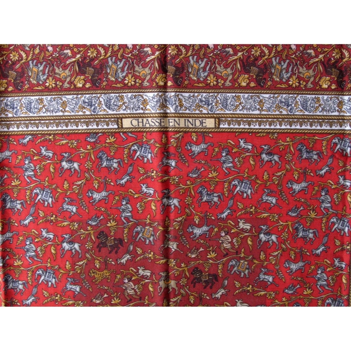 Hermes Chasse en Inde by Michel Duchene Cashmere 90