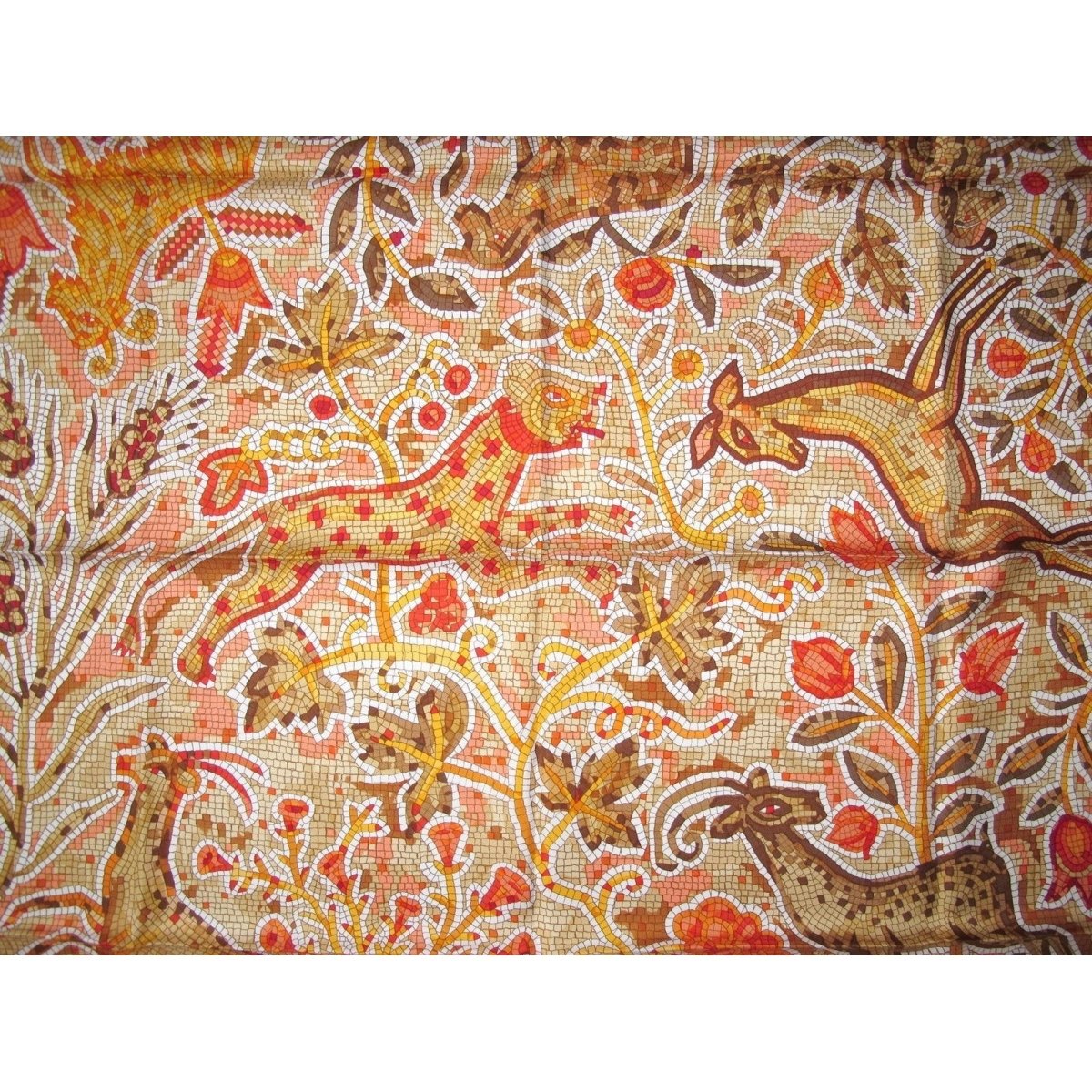 Hermes 2003 Orange Mosaics Pavement Twill 90, New! - poupishop