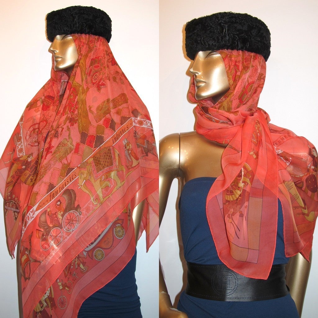 Hermes 2003 Pink Fantaisies Indiennes Mousseline 140 - poupishop