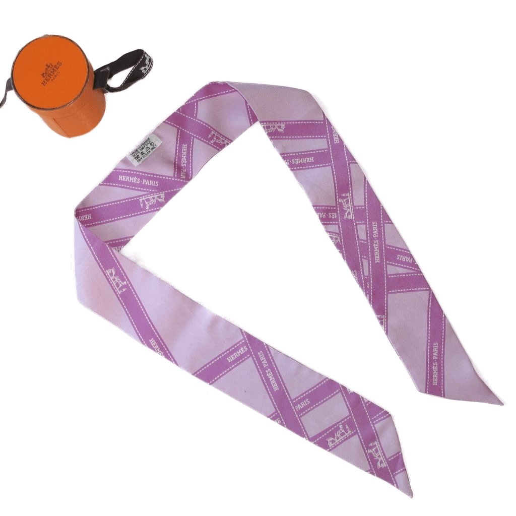 Hermes 2003 Purple Lilas Bolduc Twilly in Box!