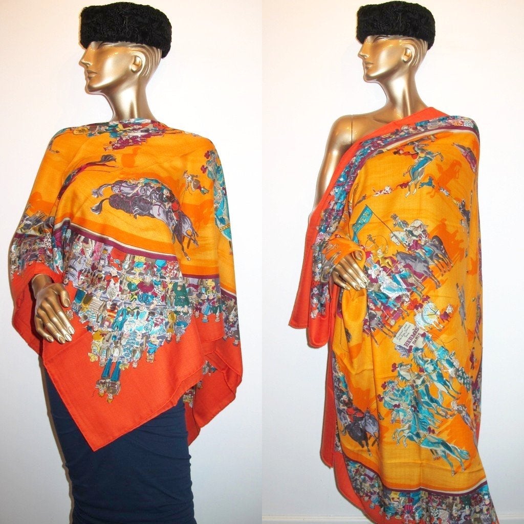 Hermes 2004 Cirque Molier Shawl 140