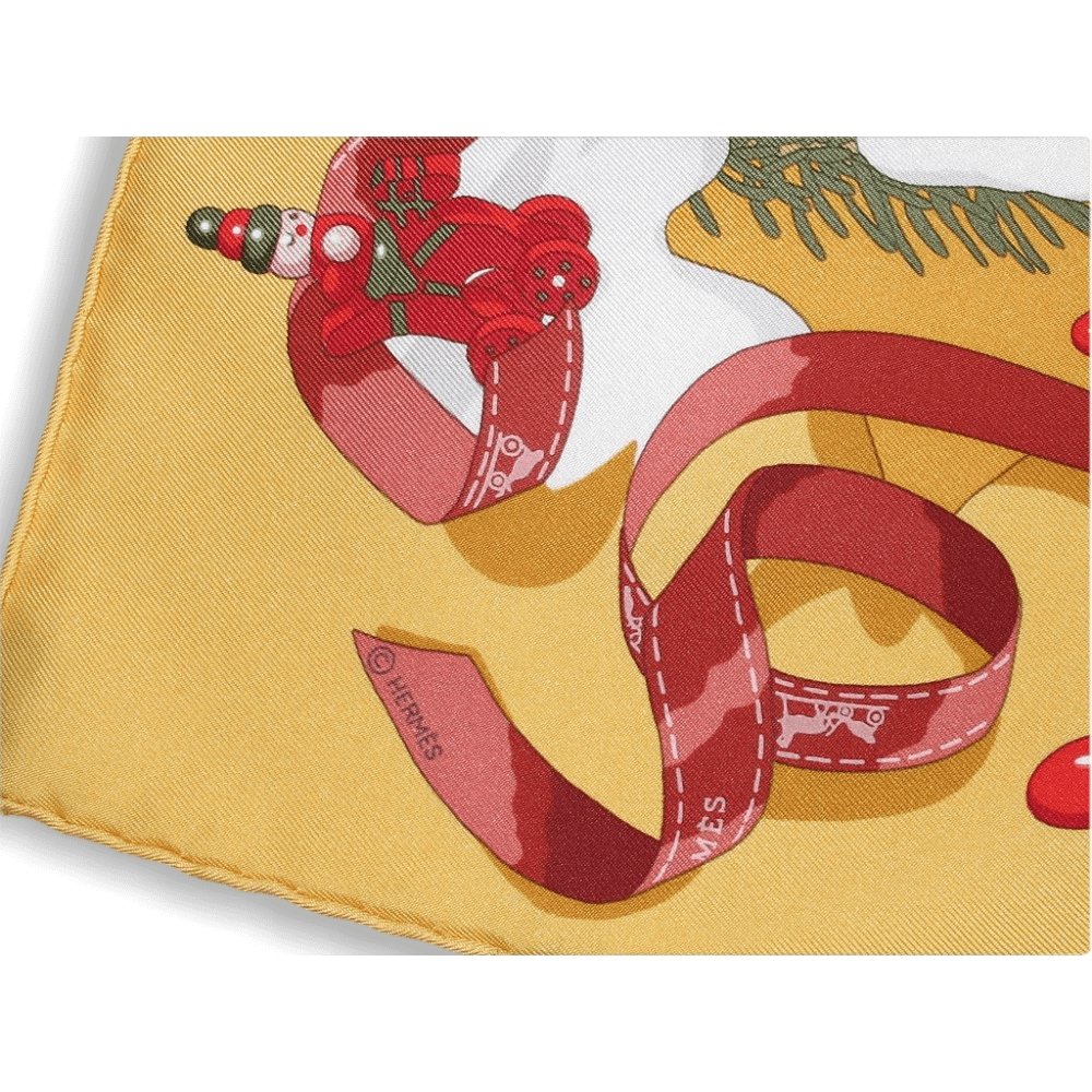 Hermes 2004 cw04 Jaune Rouge Noel au Faubourg Twill 90