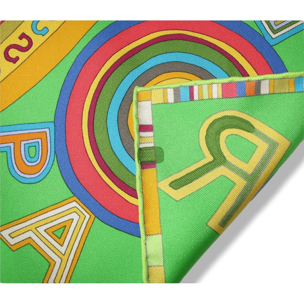 Hermes 2004 Green/Orange/Blue Tohu Bohu Twill 90