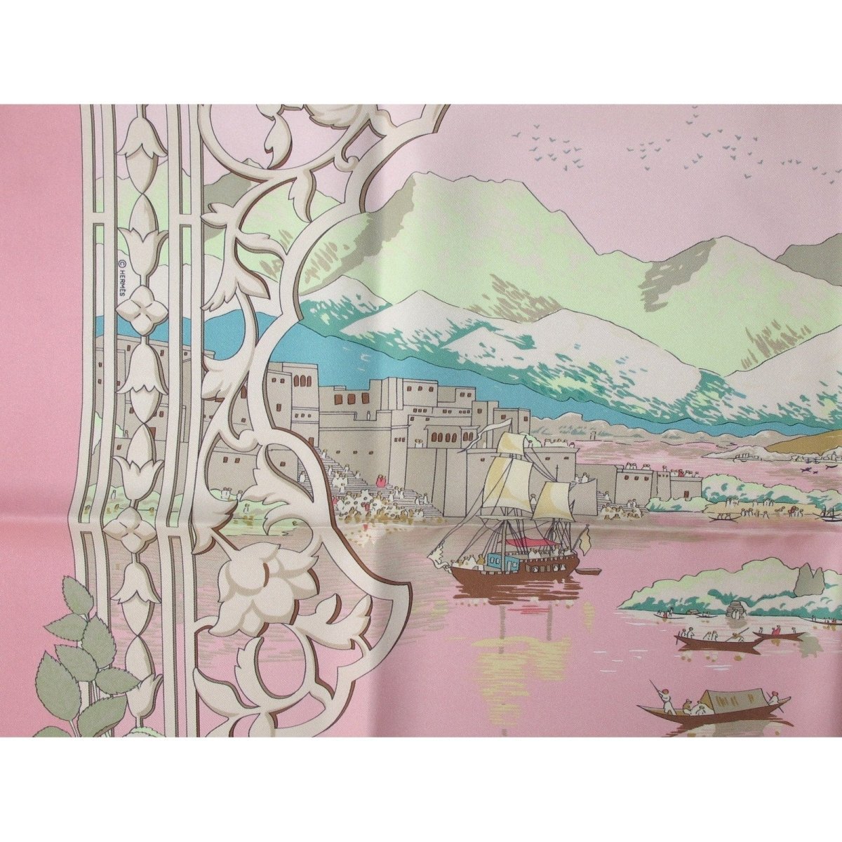 Hermes Le Fleuve Sacre by Vatherine Baschet Twill 90