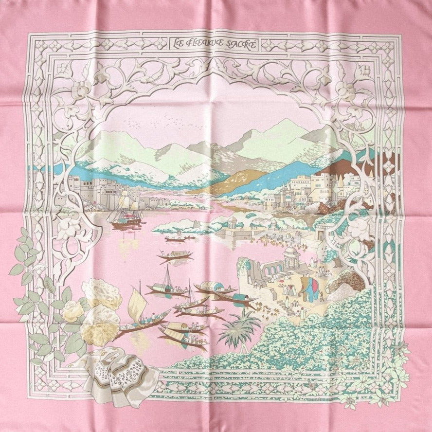 Hermes Le Fleuve Sacre by Vatherine Baschet Twill 90