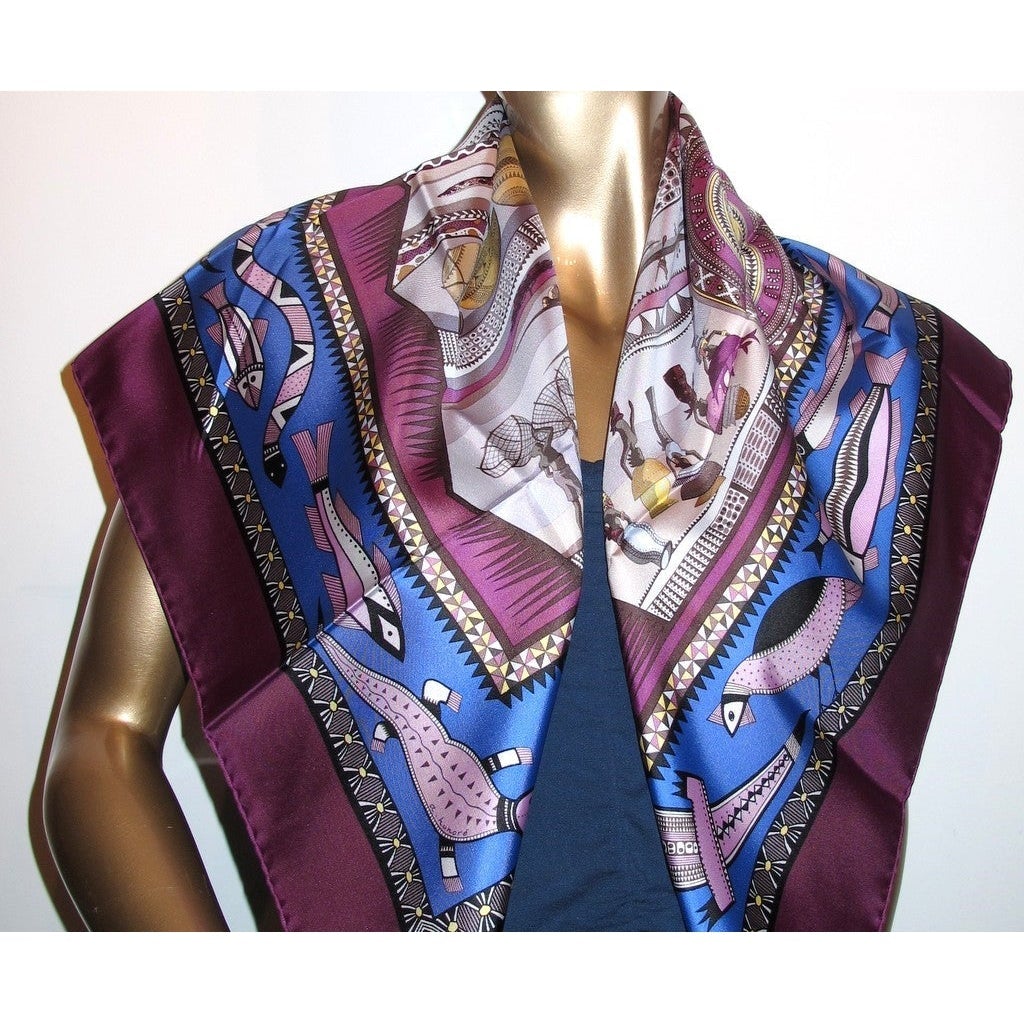 Hermes 2005 cw03 Purple Vie du Fleuve Twill 90 New!